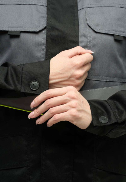 Костюм ЮЖНАЯ ШИРОТА женский с БР (черный/серый)