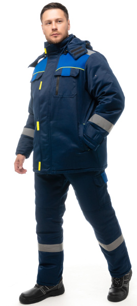 Костюм БРУКЛИН зимний (т.синий/васильковый)