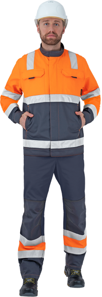 Костюм РЕФЛЕКТ-2 3-й класс защиты (флуоресцентный оранжевый/серый)