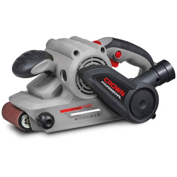 Ленточная шлифовальная машина CROWN CT13311 810Вт 380м/мин 76х533мм
