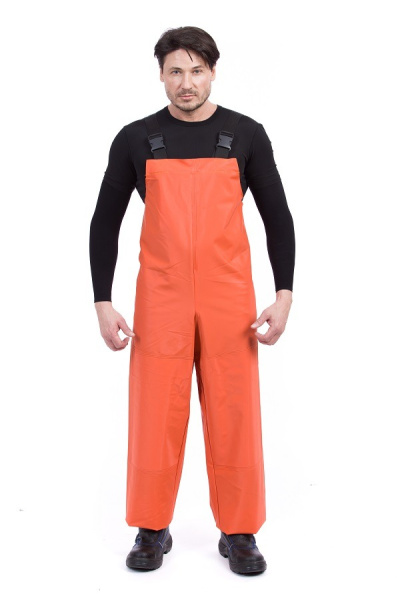 Костюм рыбака ВОЛГА-500 морозостойкий ПВХ нового поколения с ПК (оранжевый)