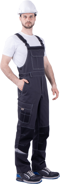 Полукомбинезон ТУРБО SAFETY (т.серый/чёрный)