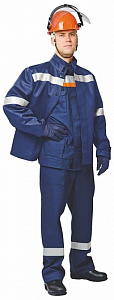 Костюм 51 кал/см2 из огнезащитной ткани WORKERс термобельём и курткой - накидкой
