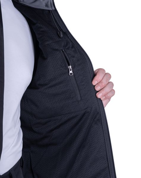 Куртка СОФТШЕЛЛ (серый/черный)