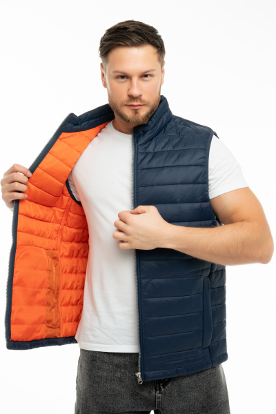 Жилет J-01 зимний (синий/оранжевый)