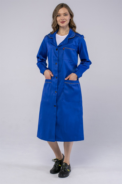 Халат для ИТР женский (васильковый)