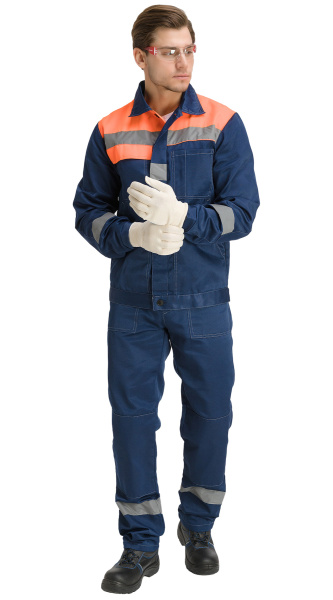Костюм RONTA KS812 с ПК (т.синий/оранжевый)