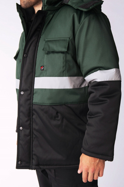 Костюм НОРДХАРД-2 зимний с ПК (черный/зеленый)