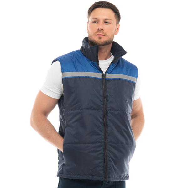 Жилет МАСТЕР зимний с СОП (синий/васильковый)