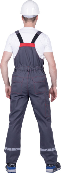 Полукомбинезон ХАЙ-ТЕК SAFETY (серый/красный)