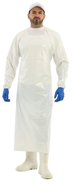 Фартук ЛАРИСАН КОМБО ПУ с рукавами 90x140см (белый)