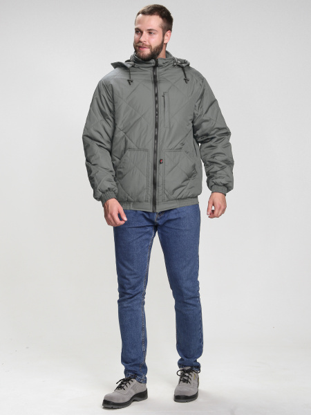 Куртка БОМБЕР-ЛЮКС демисезонная (св.серый)