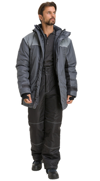 Куртка RONTA KR930 зимняя (т.серый/черный/св.серый)