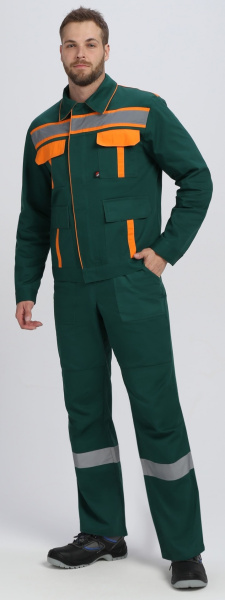 Костюм ИТРОРИС-1 СОП с БР (т.зеленый/оранжевый)