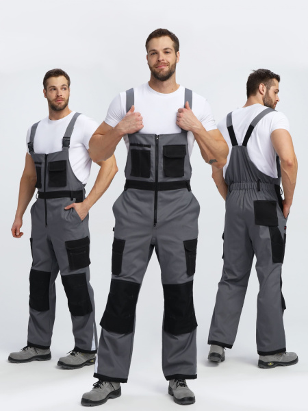 Полукомбинезон МИЛАН СН (т.серый/черный)