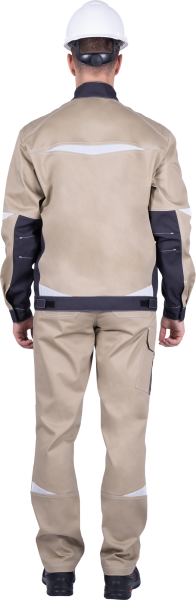 Куртка ТУРБО SAFETY (бежевый/т.серый)