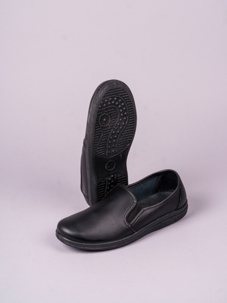 Туфли мужские нат.кожа ПВХ (черный)