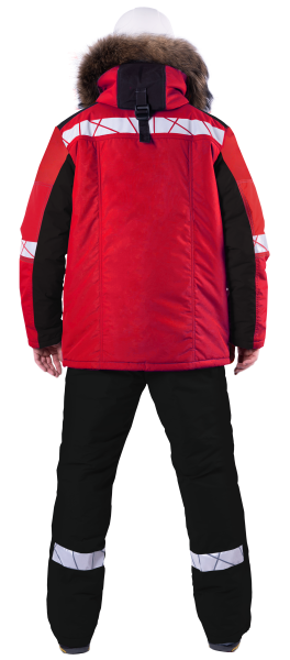 Куртка ХАЙ-ТЕК SAFETY зимняя (красный/черный)