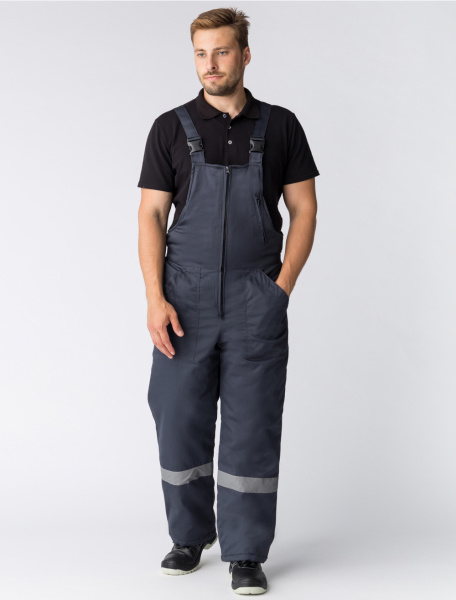 Костюм БАРРИК-2 СОП зимний с ПК (т.серый/красный)