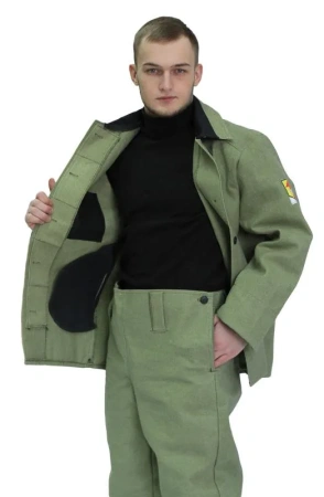 Костюм СВАРЩИК брезентовый 530-560 гр/м2 с БР (хаки)