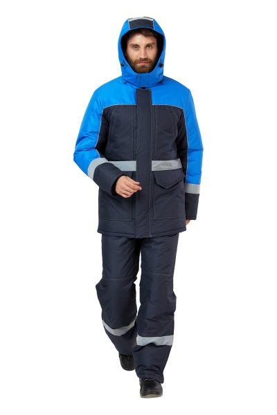 Куртка СУНТАР зимняя (т.синий/васильковый)