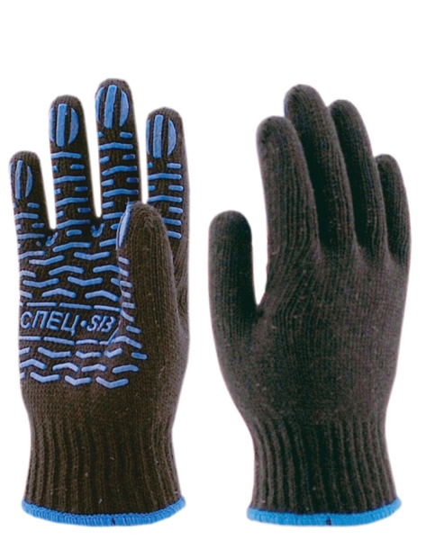 Перчатки х/б волна с ПВХ СПЕЦ-SPB