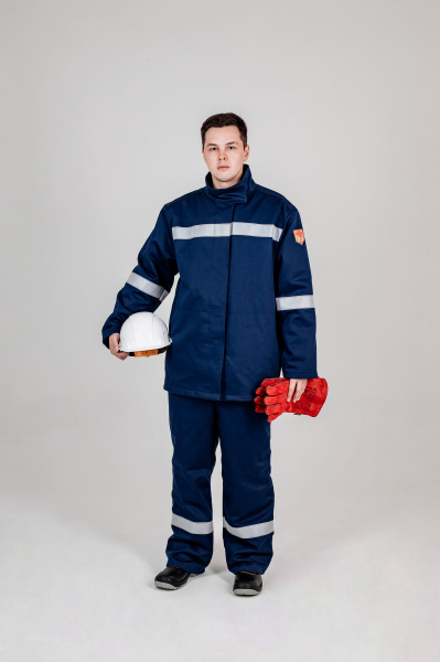 Костюм ГЕФЕСТ-СОП 2 кл.защиты пл 420 с БР (черный)