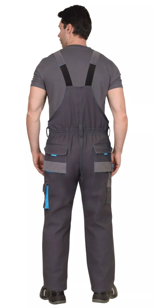 Полукомбинезон СИРИУС-ДВИН (т.серый/синий)