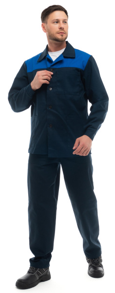 Костюм СПЕЦИАЛИСТ ЛАЙТ с БР (т.синий/васильковый)