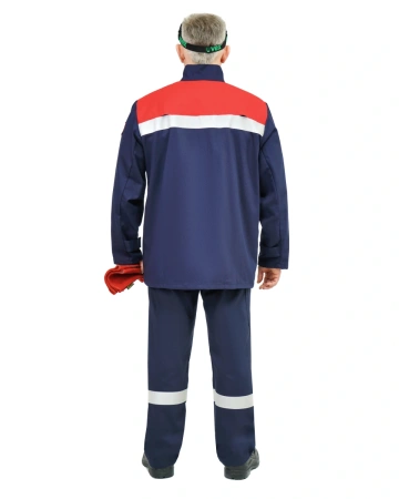 Костюм сварщика ОНИКС СОП 1 кл.защиты с БР (т.синий/красный)