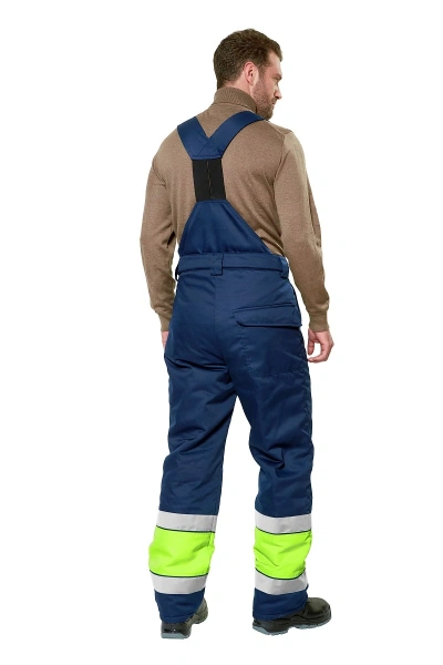 Костюм ИЛИОН зимний сигнальный с БР (т.синий/желтый)