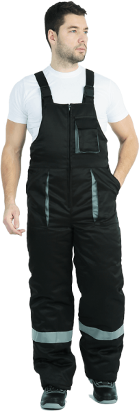 Костюм БАЙКАЛ зимний с ПК (серый/чёрный)