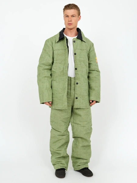 Костюм СВАРЩИК зимний брезентовый 480 г/м2 с БР (хаки)