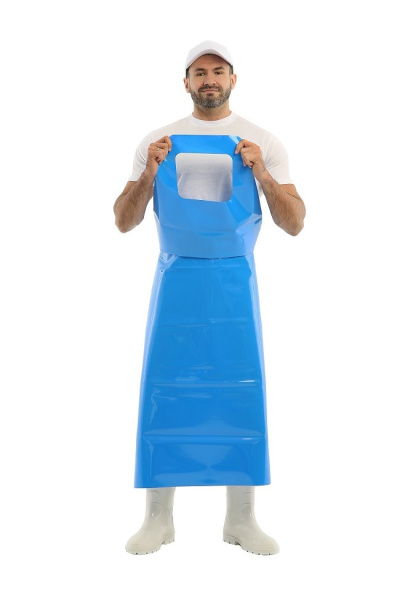 Фартук ЛАРИСАН цельнокроеный ПУ облегченный 83x150см (синий)