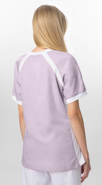 Блуза БЕРТИ женская (розовый/белый)