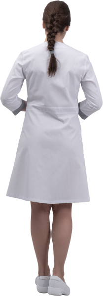 Халат МИРАЖ (белый/серый)