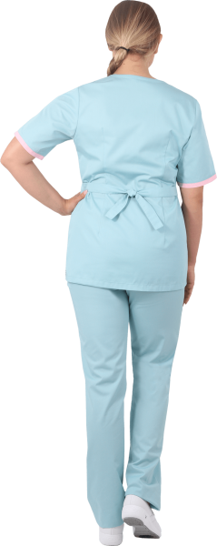 Костюм САНДРА женский с БР (голубой/розовый)