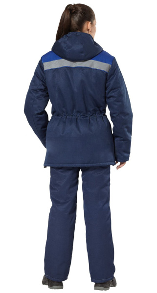 Куртка БРИГАДА женская зимняя (т.синий/васильковый)