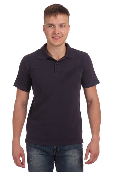 Рубашка ПОЛО унисекс (т.синий)