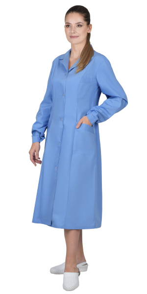 Халат женский с рельефами (голубой)