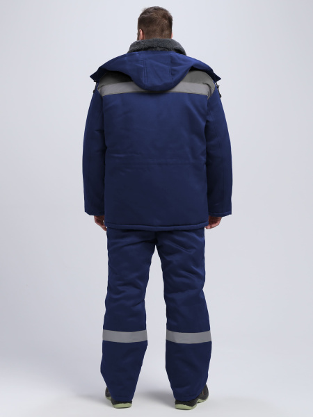 Куртка БРИГАДА NEW зимняя (т.синий/серый)