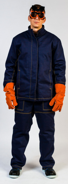 Костюм сварщика с БР утепленный IV пояс (синий)