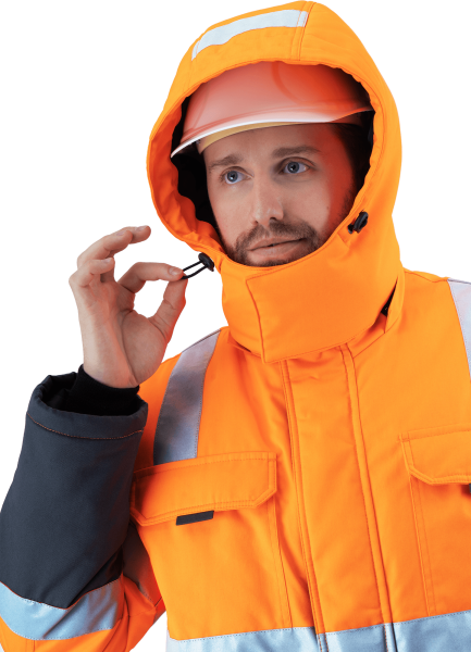 Костюм РЕФЛЕКТ-2 зимний с ПК (оранжевый/серый)