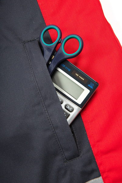 Костюм зимний Факел, брюки, темно-серый/красный