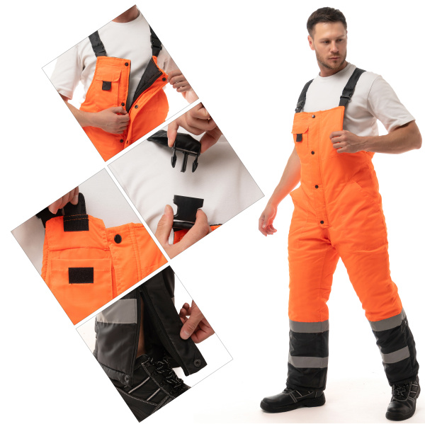 Костюм МЕТЕО зимний с ПК (оранжевый/черный)