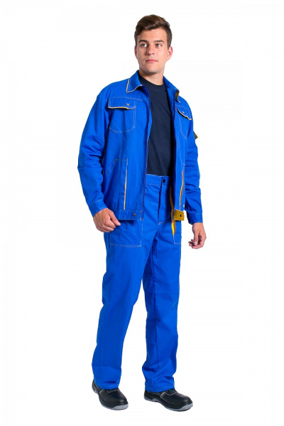 Костюм ЛИДЕР с БР (васильковый/желтый)