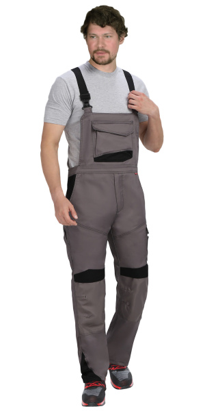 Полукомбинезон СИРИУС-ЦИТРИН (серый/черный)