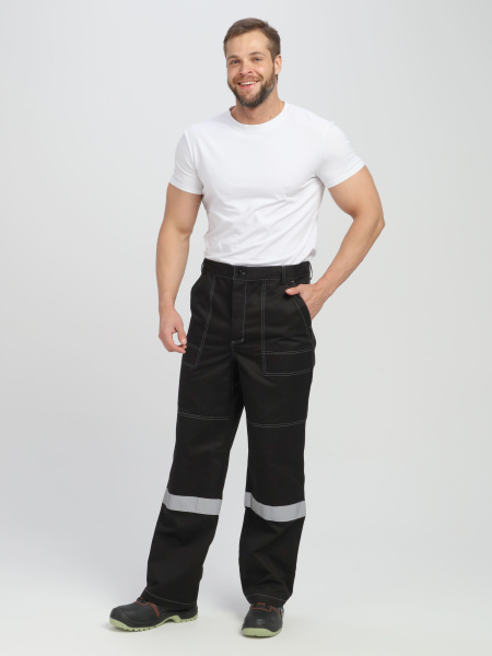 Костюм ВИВАТ-1 ПРЕМИУМ СН МВО с БР (черный/оранжевый)