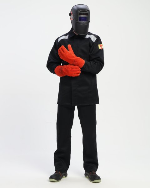 Костюм сварщика АРСЕНАЛ-СОП с усилением 3 кл.защиты с БР (черный)