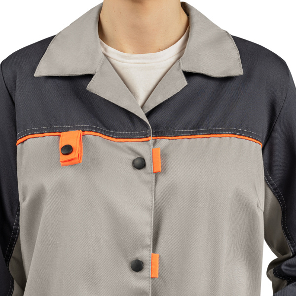 Халат ДОН женский (св.серый/т.серый/оранжевый)